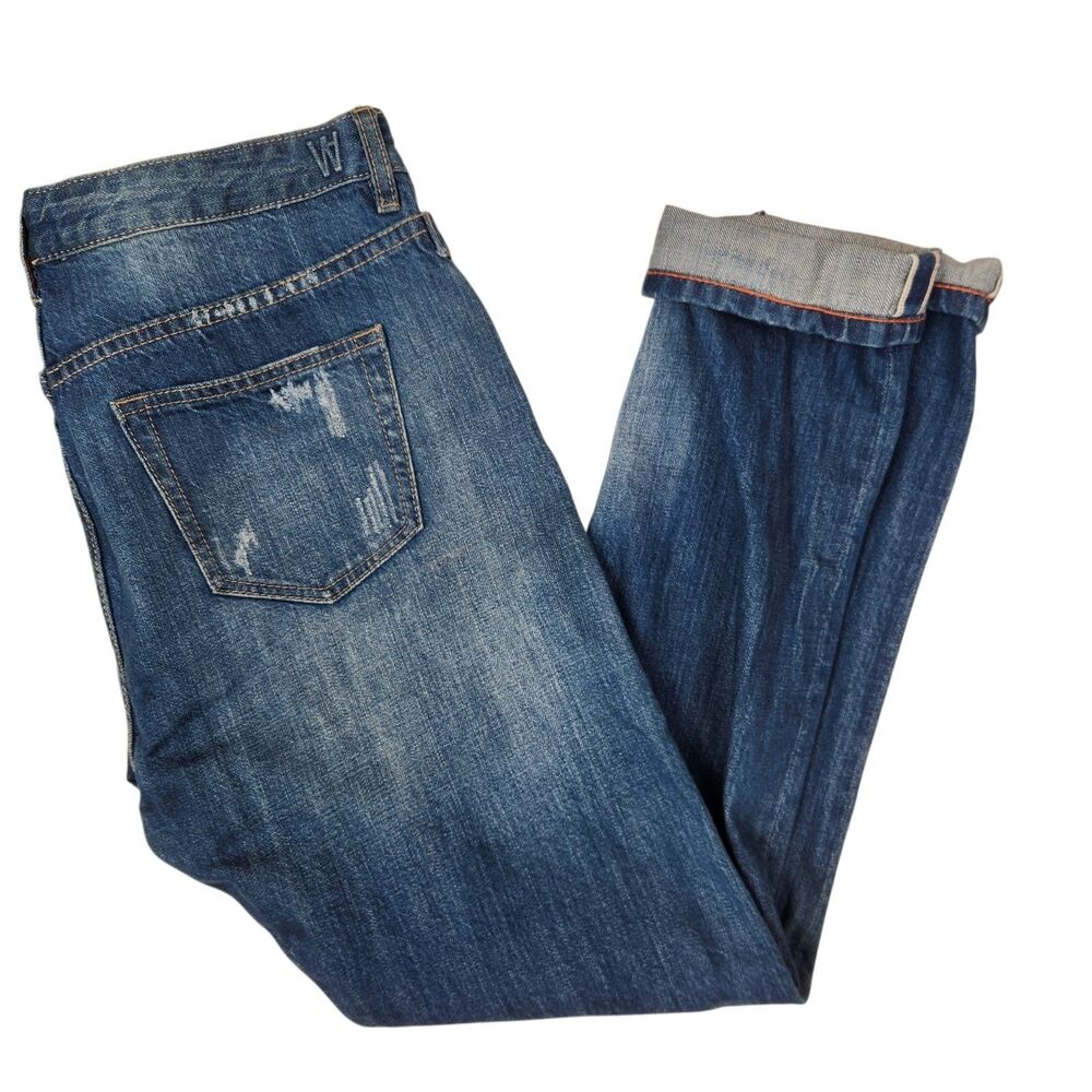 Williamsburg Garment Co Mens 5 Pocket Straight Leg Selvedge Denim Jeans 38x32